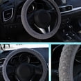 thumbnail image 2 of Riwesomey Auto decoración invierno cálido Universal Car-styling cálido felpa cubre coche volante cubierta perla terciopelo Automoción decorativa y accesorios gris, 2 of 4