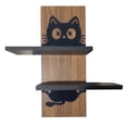 thumbnail image 3 of Repisa Minimalista Gato Decoración Recámara Infantil Mdf Cafe, 3 of 5