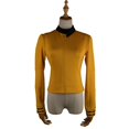 thumbnail image 1 of Star Discovery Season 2 rek disfraz chaqueta pantalones Starfleet comandante uniforme con insignia mujer disfraces adulto Cosplay disfrazamarillo superiorL Deng Xun unisex, 1 of 2