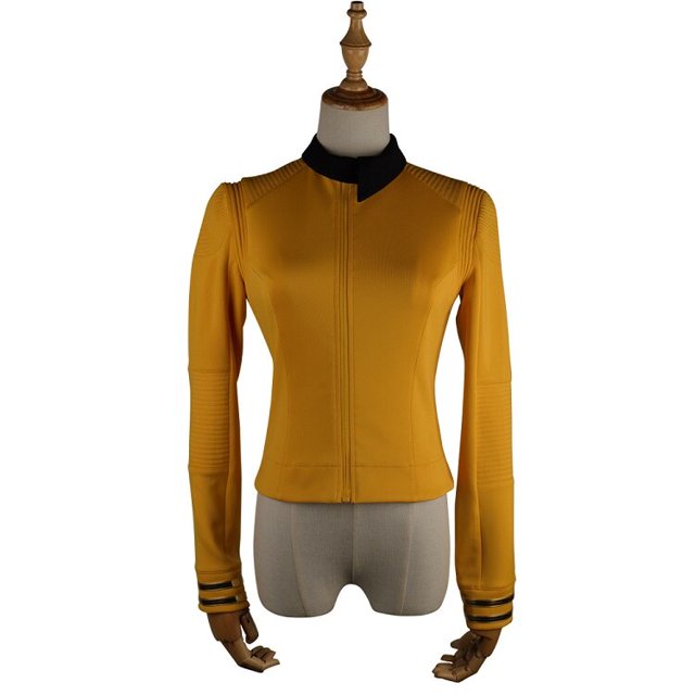 Star Discovery Season 2 rek disfraz chaqueta pantalones Starfleet comandante uniforme con insignia mujer disfraces adulto Cosplay disfrazamarillo superiorL Deng Xun unisex