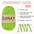 thumbnail image 2 of Uxcell 6Pcs Crocheting Yarn, 1.8mm Green 5 Ply Acrylic Yarn 150g Sport Weight Yarns Bulk Soft and Fluffy Yarns for Knitting DIY Crochet Handicraft Blankets Gift, 328 Yards Total, 2 of 4