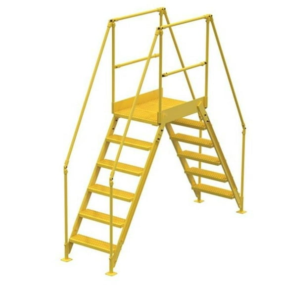 Vestil COL-6-56-23 Cross-Over Ladder- 6 Step - 58 x 26 in.