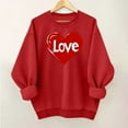 thumbnail image 2 of Lopecy-Sta Crewneck Sweatshirts Women Heart Oversized Sweatshirt Valentine Graphic Crewneck Long Sleeve Fleece Pullover Top Fall Sweatshirt Outfits, 2 of 5