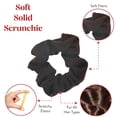 thumbnail image 4 of Motique Accessories Set of 2 Solid Hair Scrunchies for Adult Women (Dark Brown), 4 of 6