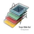 thumbnail image 5 of Mind Reader 4-Tier Paper Tray Organizer, Desktop File Sorter with Handle, Document Storage, Slide-Out Trays, Metal Mesh, Silver, 5 of 8