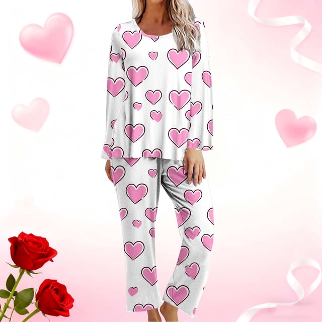 Censtreet Women's Pajama Set Spring Fall Lounge Sets Long Sleeve Sleepwear Soft 2 Piece Pjs with Pockets