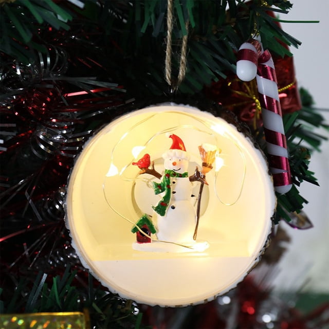 Christmas Decorations Christmas Decoration Old Man Snowman LED Lights, Micro Decor Night Light, Suitable For Christmas Tree, Home Decoration Hanging Window Props Christmas Tree Decorations