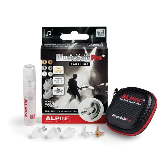 Alpine MusicSafe Pro Earplugs for Concert, Clear, 1 Pair