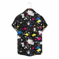 thumbnail image 6 of Wrtxtat Hawaiian Shirt for Men Floral Tropical Printed Casual Lapel Short Sleeve Button Down Shirts Cozy Summer Beach Cruise Vacation Aloha Shirt Multicolor#15 M, 6 of 8