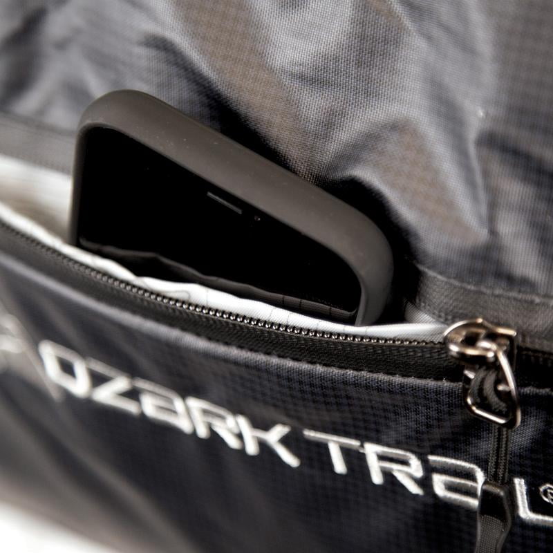Ozark Trail Unisex 45L Packable All-Weather Duffel Bag for Travel, Solid Black