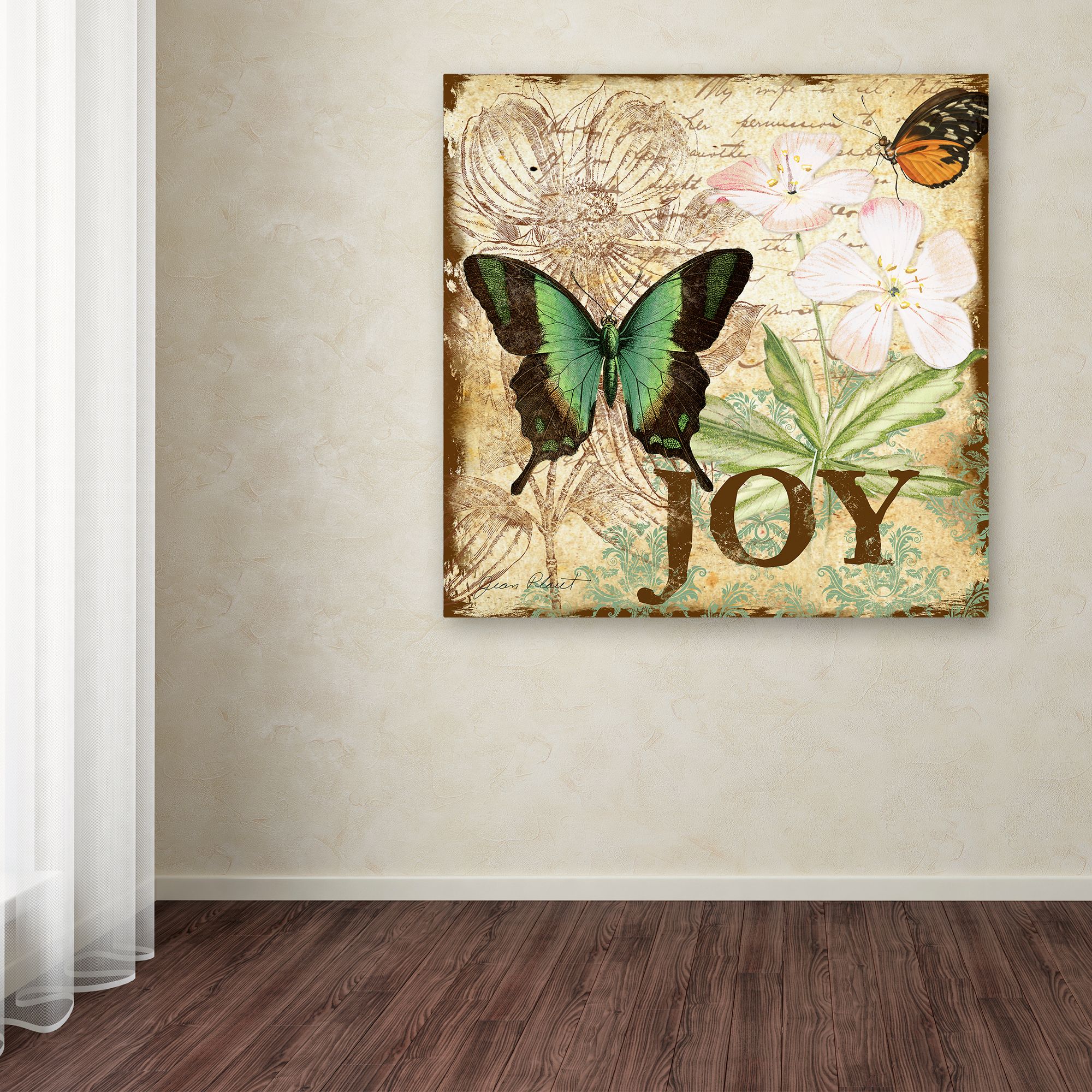 Trademark Fine Art 'Butterflies 4' Canvas Art by Jean Plout