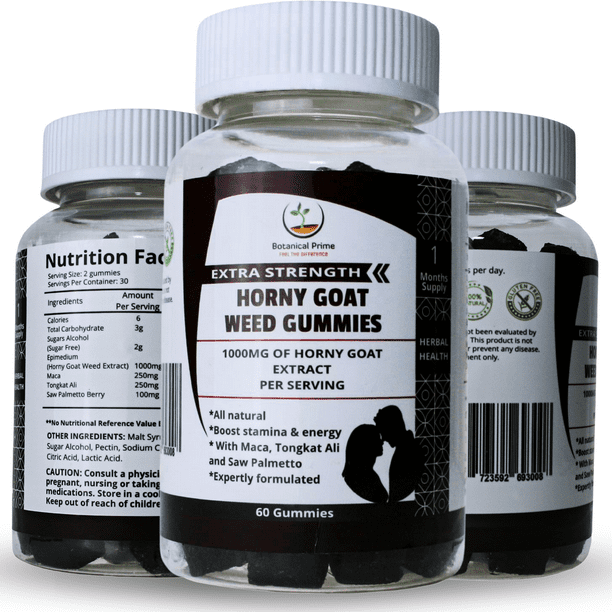 Botanical Prime Horny Goat Weed Gummies 100 Herbal Complex Formula