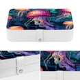 thumbnail image 4 of Jellyfish Portable PU Leather Jewelry Box with Removable Compartment, Necklace Holder, Storage Box, and Jewelry Organizer, 4 of 6