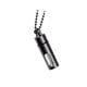 thumbnail image 5 of Collar de cremación Zulema Contenedor de acero inoxidable para mujeres hombres Negro collar de cadena, 5 of 8