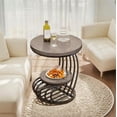 thumbnail image 3 of Fnova End Table Modern Wood Narrow Farmhouse Side Tables with Storage Shelf for Living Room, Bedroom, Nightstand, 3 of 16