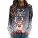 thumbnail image 1 of Pntutb - Camiseta holgada con estampado de moda para mujer, blusa de manga larga, cuello redondo, tops informales, sudadera Pntutb Pntutb-1195, 1 of 5