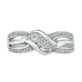 thumbnail image 2 of STERLING SILVER 0.03 CTTW WHITE DIAMOND FASHION RING, 2 of 3