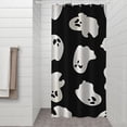 thumbnail image 2 of Black Halloween Ghost Silhouettes Shower Curtain 36"x72" ,Bathroom Decorative Shower Curtains Set with 12 Hooks,Modern Waterproof Washable Shower Curtain, 2 of 6