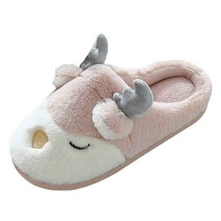 

House Slippers For Women Cute Deer Slippers For Women Winter Warm House Slippers