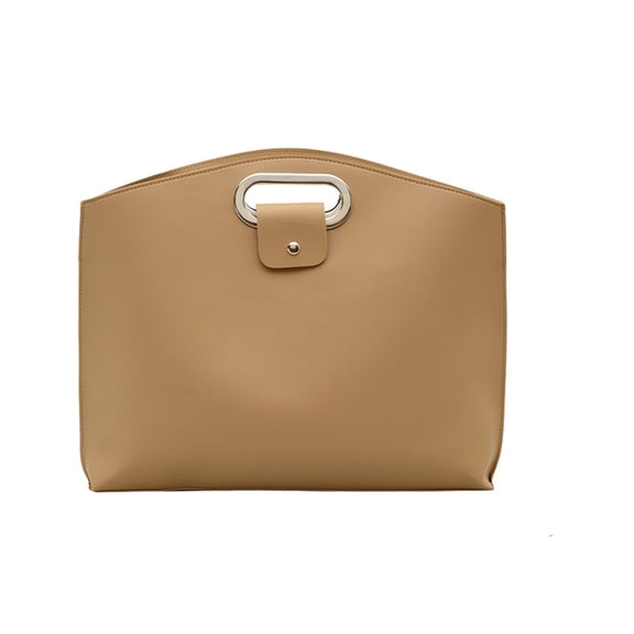 Modern Laptop Briefcases Organizer Roomy Business Document Holder PU Leather Storage Bag for Daily Office Use
