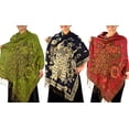 thumbnail image 1 of Peach Couture Pashmina Réversible Pashmina Wrap Châle Écharpe (Olive/marine/rouge 3 Pack), 1 of 1