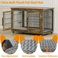 thumbnail image 6 of GIKPAL 38 Inch Dog Crate With Padded Wooden, Dog Kennels for Inside With 2 Door Wheeled for Heavy Medium to Large Dogs, 6 of 9