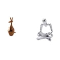 thumbnail image 1 of Escultura De Madera De Pensador, Figura Creativa De Animal, Abstracta, Recuerdo De Fiesta Para Dormitorio, Sala De Estar, Estantería, Decoración, 1 of 8