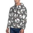 thumbnail image 2 of Hoodies for Men - cool grey peace sign Long Sleeve Comfrt Men'S Fashion Hoodies & Sweatshirts, Sweatshirts for Men Hoodies Pullover Clothing Clothes with Pouch, 2 of 7