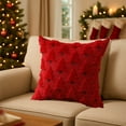 thumbnail image 1 of Funda de cojín decorativa cuadrada de 45x45 cm para sofá, cama o sala de estar | Decoración navideña | Tejido de poliéster con cremallera oculta | 1 unidad, 1 of 6