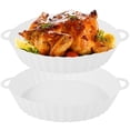 thumbnail image 2 of 2 Pcs Casserole en Silicone pour Friteuse à Air Chaud, Doublure en Silicone Réutilisable pour Friteuse à Air, Panier Rond Résistant à la Chaleur pour Friteuse à Air avec Poignée, Plateau de Cuisson en Silicone, Poêle, Accessoires de Friture à Air pour Four à Micro-Ondes, 2 of 11