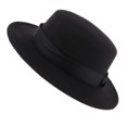 thumbnail image 3 of Segolike Vintage Fedora Hat Wide Brim Felt Hat Men Wedding Winter Trilby Hat Black, 3 of 8