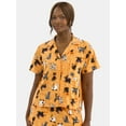 thumbnail image 4 of Halloween Women’s Printed Notched Top and Shorts Pajama Set from Way to Celebrate, 2-Piece, Sizes XS-3X, 4 of 5