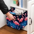 thumbnail image 5 of Flamingo Foldable Toy Storage Basket with Handle, 10.8"x10.5"x10.6", Large Capacity Storage Box Organizer Bins, 5 of 6