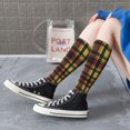 thumbnail image 7 of Knee High Socks for Women Tartan Plaid Scottish Long Tube Sock Uniform Socks, 7 of 7