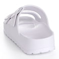 thumbnail image 6 of Litfun Women's Slide Sandals with Adjustable Buckles Summer Arch Support Beach Sandals, White, 6 of 7
