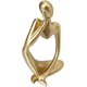 thumbnail image 1 of Estatua de Pensador Dorada (1 unidad) - Figura decorativa de Pensador - Escultura de arte abstracto moderno - Adorno coleccionable, 1 of 9