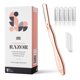thumbnail image 1 of Maquinilla de afeitar facial Dermaplaning Tool Jungle Culture, oro rosa, 1 of 7