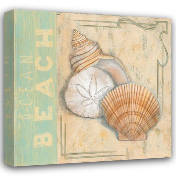 Pamela Smith 15x15 Gallery Wrapped Canvas Wall Art Titled - Ocean Beach