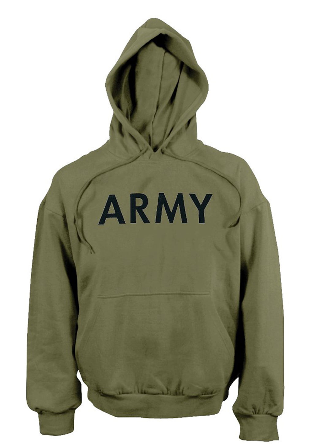 Army - Hooded Pullover Sweatshirt, Olive Drab Hoodie, Mens Size XL ...