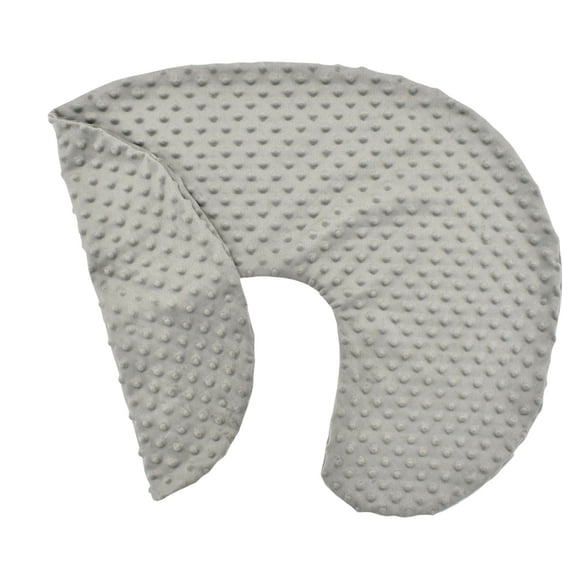 Funda de almohada para lactancia de bebé, ultra suave, en forma de U, cómoda y lavable, color gris