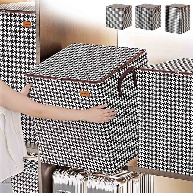 Xihbxyly Bolsa de Almacenamiento, Gran Capacidad, Cierre de Cremallera, Tela No Tejida, Asa Portátil, Diseño Plegable, Almacenamiento Cómodo de Ropa, Organización Del Dormitorio, Ahorro de Espacio, 1