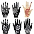 thumbnail image 1 of Kit de plantillas de tatuajes de henna para Navidad para mujeres y niñas, arte a mano, 1 of 6