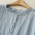 thumbnail image 5 of Weiqiqre Vest for Women Sleeveless Button Down Suit Vest Tops Trendy Round Neck Outerwear, 5 of 8