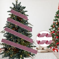 Super Savings Week karymi 2-Meter Christmas Gold Glitter Ribbon 2-Inch Wide Wired Decorative Bow Making for Gift Wrapping and Holiday Craft Projects Holiday Gifts Super Savings Week