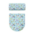 thumbnail image 5 of COEQINE Toilet Lid Cover and Toilet Tank Cover, Polyester Fabric Breathable Stretchable Toilet Cover 2 Piece Set for Indoor Decoration, Colorful Hummingbird Blue, 5 of 7