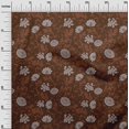 thumbnail image 2 of oneOone Viscose Chiffon Brown Fabric Leaves & Floral Artistic Dress Material Fabric Print Fabric By The Yard 42 Inch Wide, 2 of 4