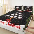 thumbnail image 3 of Homewish Baseball Xmas Tree Queen Sheet Sets, Dreamy Winter Festival Flat Sheet, Merry Christmas Queen Fitted Sheet, Super Cozy Room Decor, 4-Piece, 3 of 7