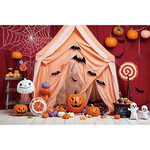 Hallowe Backdrop Background for Photography Studio Childr Party Castle Candy Lollipop Shooting r Photo Back Drop