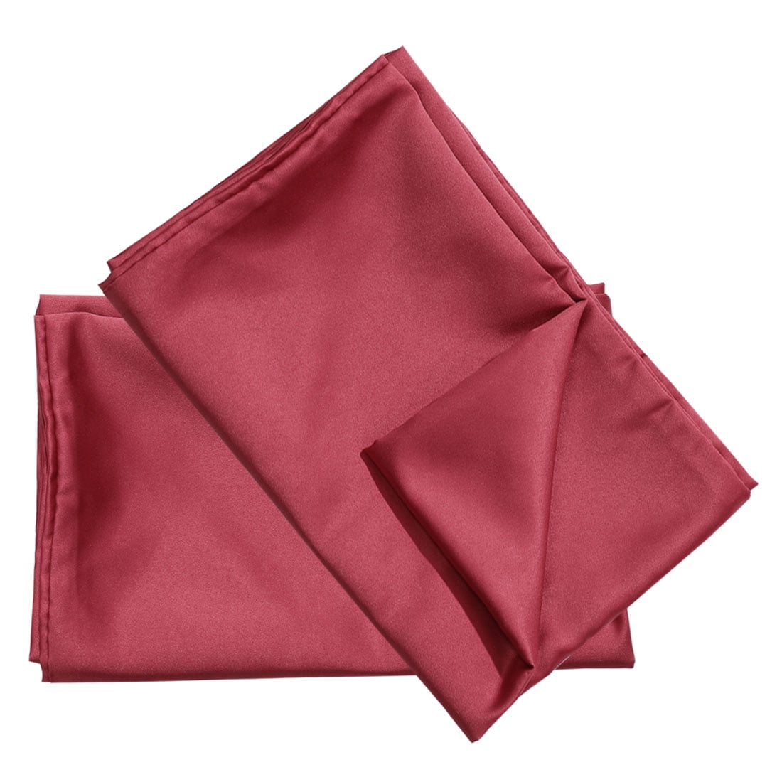 Unique Bargains Silky Satin Pillow Cases Covers Set of 2 Burgundy King