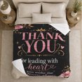 thumbnail image 5 of Workplace Team Leadership Gratitude Heart Crown Peony Floral, Festive Holiday Scene, Warm Flannel Blanket for Living Room and Reading Nook, Art Lovers Christmas Gift, Festive Home Decor, 5 of 9